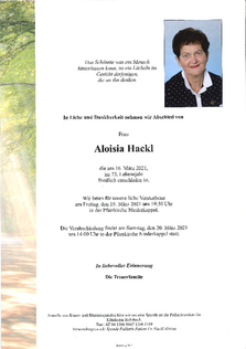 Aloisia Hackl