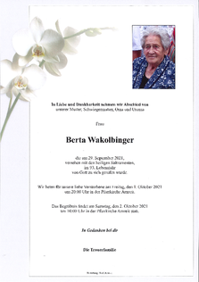 Berta Wakolbinger